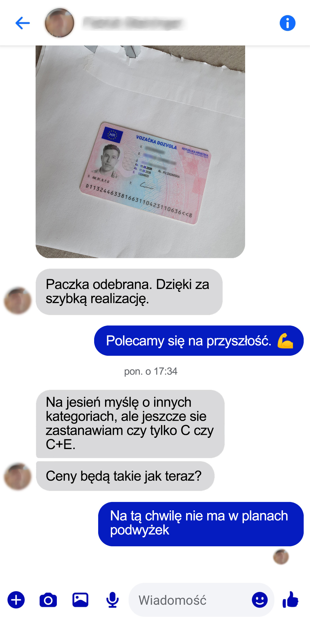 Opinia klienta 1
